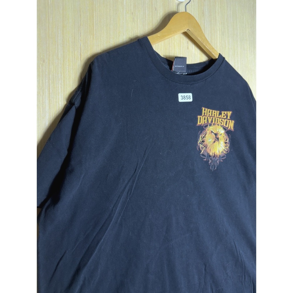 Vintage Harley Davidson Shirt Extra Large Black Short Sleeve Men's Graphic Y2K - Picture 5 of 12